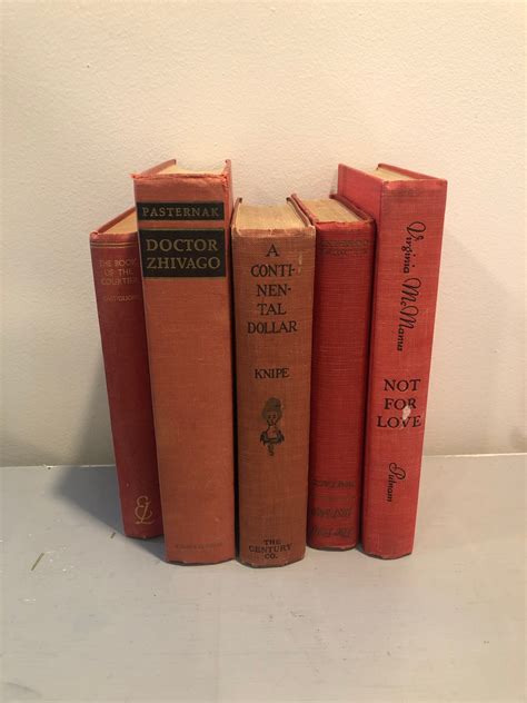 Lot Of 5 Vintage Old Rare Antique Hardcover Books Mixed Red Etsy