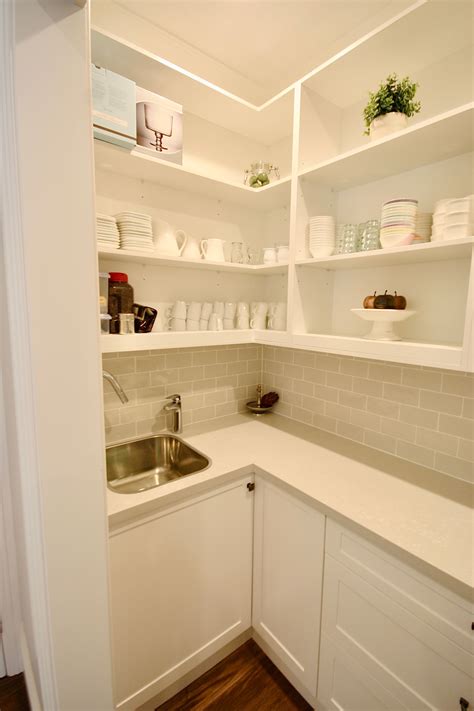 MODERN BUTLERS PANTRY Custom Built Butlers Pantry With A Chrome Sink Caesarstone Bench Top