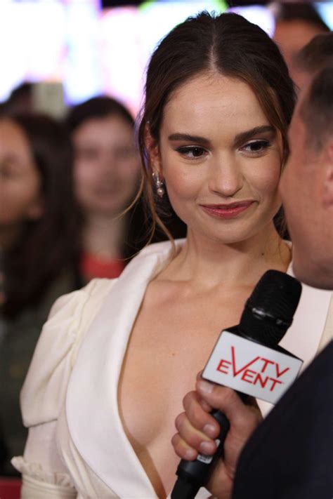 Lily James Famous Nipple