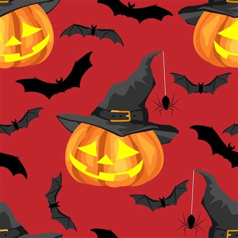 Premium Vector Halloween Seamless Pattern
