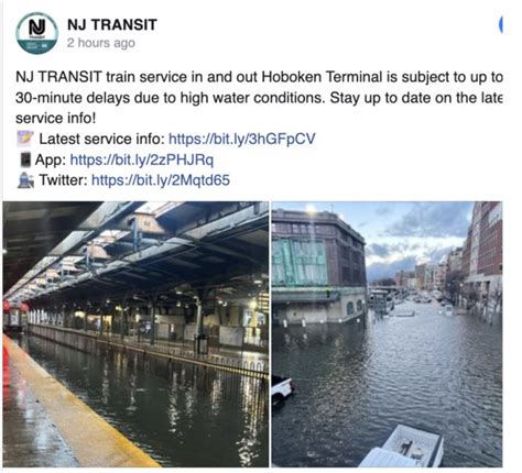 Hoboken Terminal Flooding This Morning Expect Delays On Nj Transit