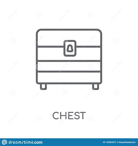 Chest Linear Icon Modern Outline Chest Logo Concept On White Ba Stock