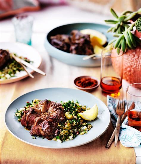 Spiced Lamb With Cracked Wheat And Green Olive Salad Recipe Recipe
