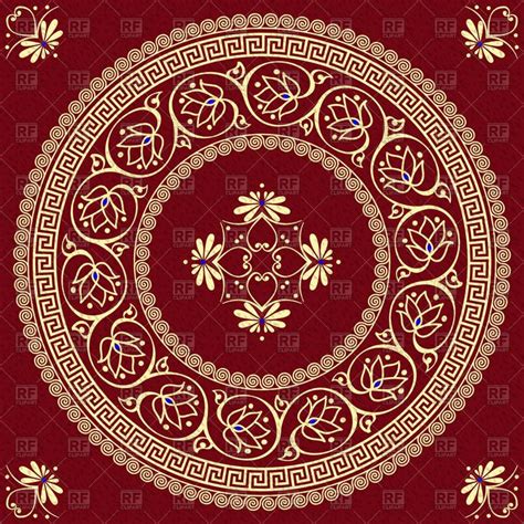 Various greek key names used to describe the greek key pattern include greek fret, greek key, labyrinth, maze, and the meander pattern. 135 best images about круглые орнаменты on Pinterest ...
