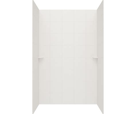 Sqmk96 3662 36 X 62 X 96 Swanstone® Square Tile Glue Up Shower Wall Kit In Birch Wall Swan En