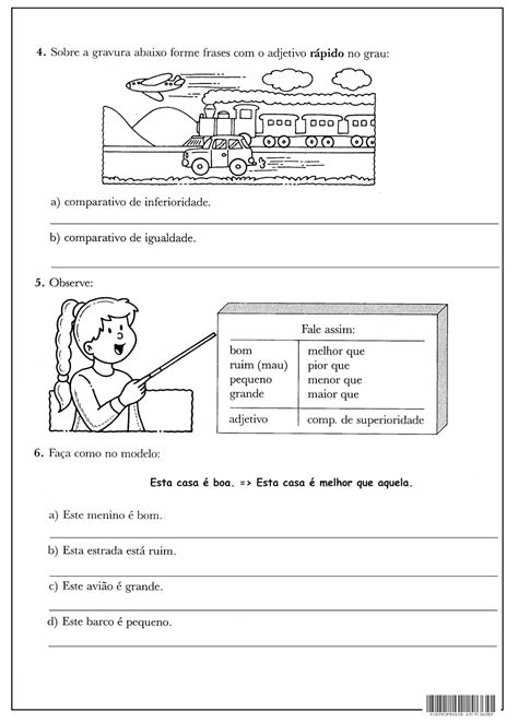 Atividades Grau Do Adjetivo Comparativo E Superlativo 4 Ano