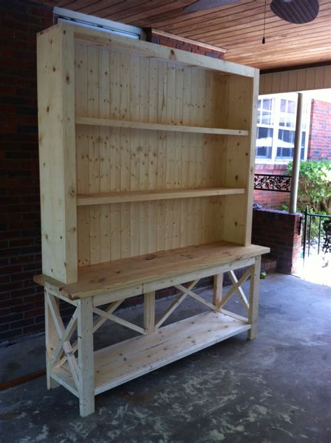 Slightly Modified X Console Table With Added Hutch Ana White