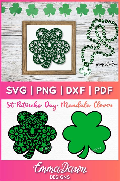 St Patricks Day Mandala Clover Svg Zentangle Design 1227677 Svgs