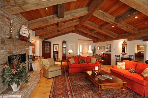 Ranch Style With Decorative Timbers Traditional Living Room