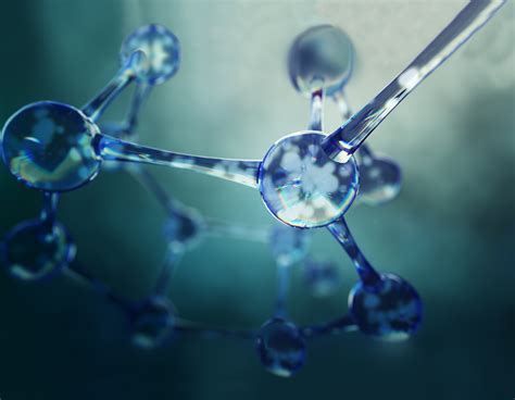 3d Illustration Of Molecule Model Science Background With Molecules