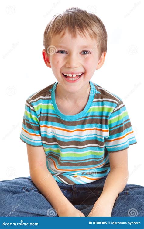 Happy Young Boy Stock Image Image Of Laughing Wearing 8188385