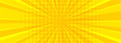 Yellow Comic Book Rays Banner 1233192 Vector Art At Vecteezy