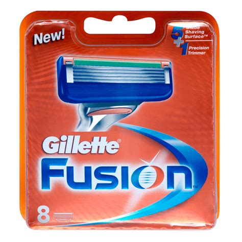 gillette fusion manual blades 8s box of 10 cards blades gillette male grooming mashco