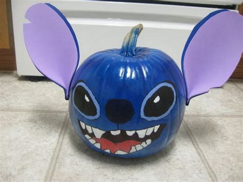Disney Stitch Pumpkin Carving