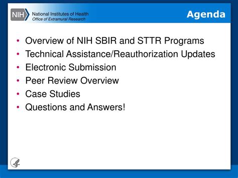 Ppt Overview Of The Nih Sbirsttr Programs Powerpoint Presentation