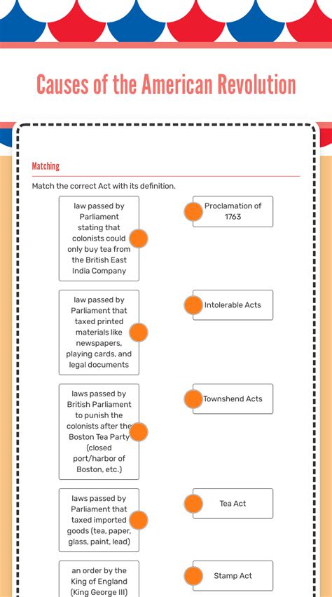 Causes Of The American Revolution Interactive Worksheet By Elizabeth