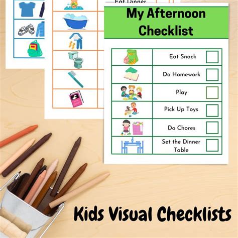 Kids Daily Routines Visual Schedule Checklist Occupational Therapy