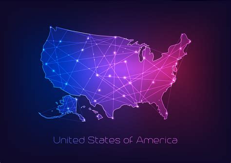 united states map abstract