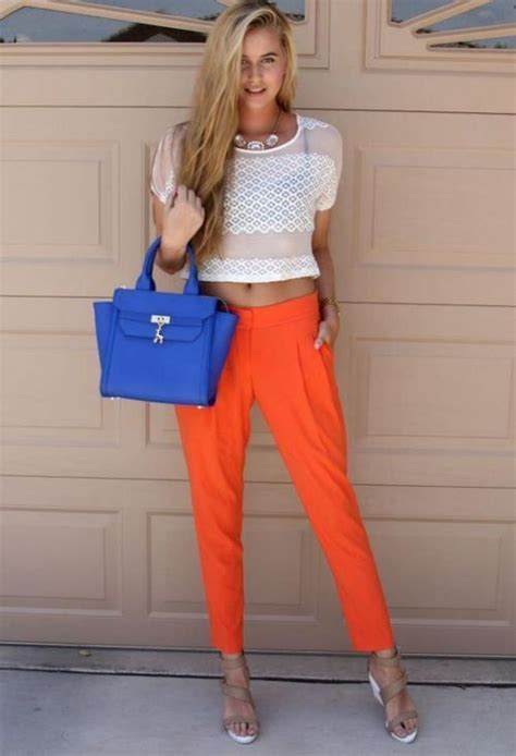 Trends 40 Stylish Orange Outfits Ideas Orange Fashion Orange Outfit