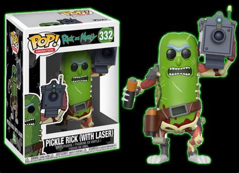 Funko Pop Pickle Rick With Laser Rick And Morty 332 Vinyl Figure