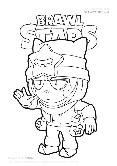Her super boosts her speed and the speed of all allies in range for four seconds. Sandy | Brawl Stars coloring page - Color for fun | Boyama ...