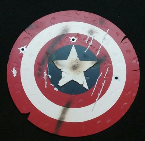 Captain America Shield Battle Damaged By Twinkleetc On Etsy