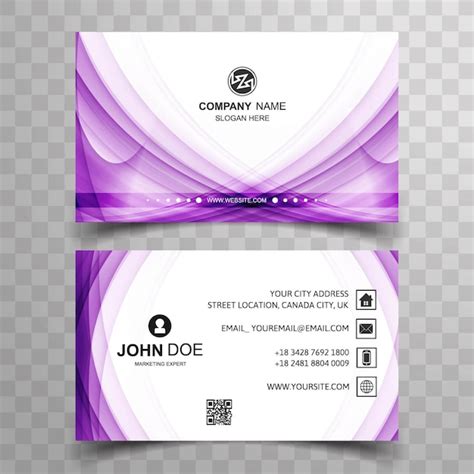 Free Vector Shiny Purple Business Card
