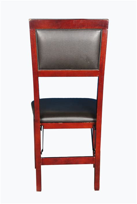 Flash furniture hercules resin folding chairs (set of 4) 2. Folding Chair MR -01338 - PVC Dark brown BACK VIEW | Folding chair, Chair, Dining chairs