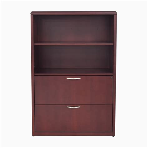 72 Off Bookcase With Two Drawer File Cabinet Storage