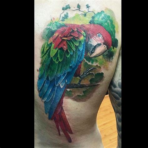 Nowadays more and more people have tattoos with located: Beautiful Parrot Tattoo | Venice Tattoo Art Designs ...