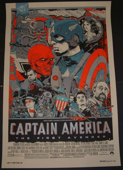 tyler stout captain america movie poster mondo avengers 2011 inside the poster