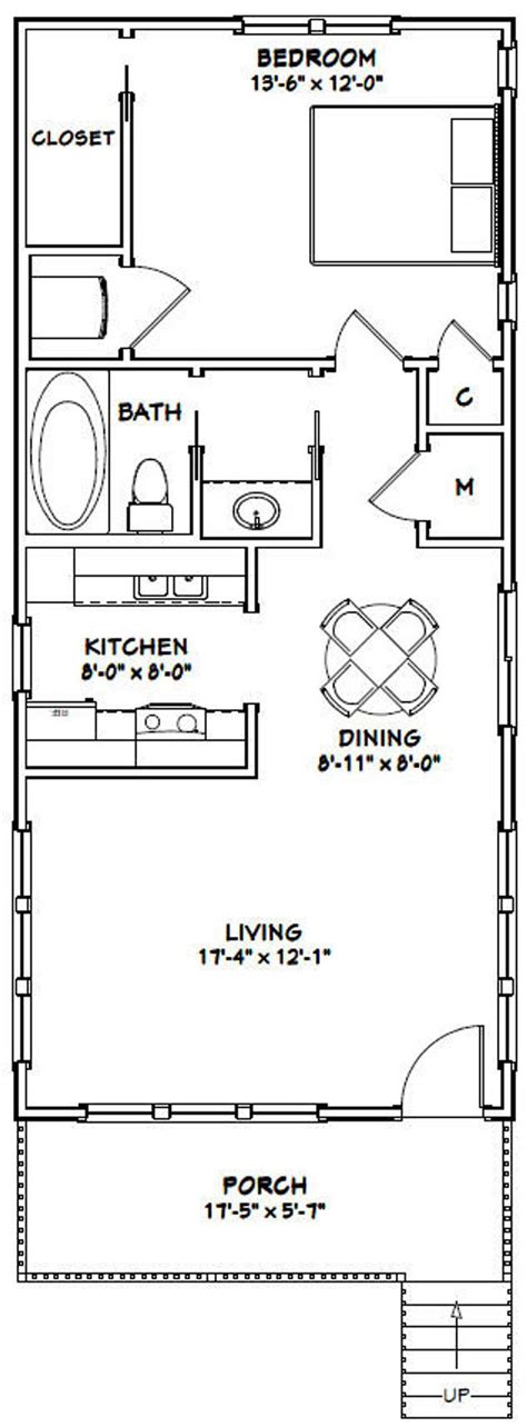 Older log structure with dimensions of 21′ x 37′ resulting in a total floor area of 777 square feet. 18x40 House 1-Bedroom 1-Bath 720 sq ft PDF Floor Plan ...