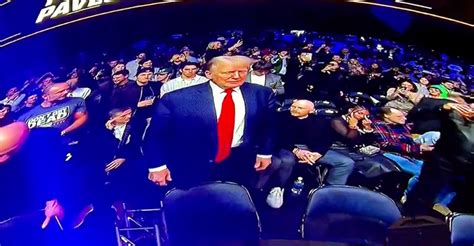 Trump Receives Middle Finger Greeting From Bill Burrs Wife At UFC