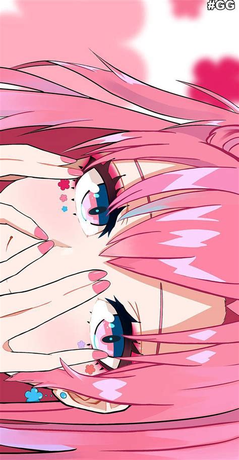 Download Aesthetic Pink Anime Girl Hiding Face Wallpaper