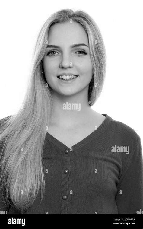 Face Of Young Happy Teenage Girl Smiling Stock Photo Alamy