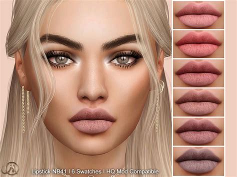 Lipstick Nb41 Lipstick Sims 4 Cc Makeup Sims