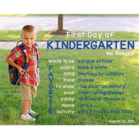 First Day Of Kindergarten Interview Back To School Kindergarten