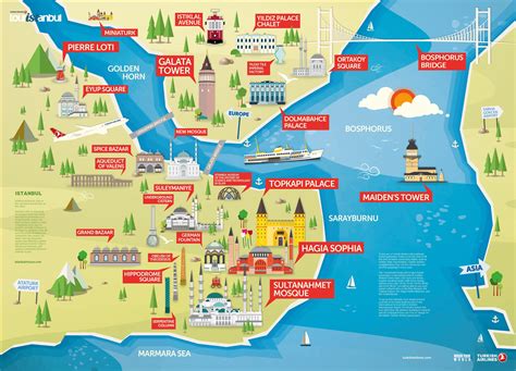 Printable Tourist Map Of Istanbul