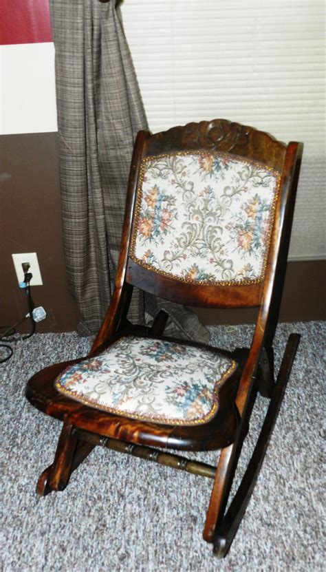 Antique Folding Sewing Rocker Rocking Chair Etsy