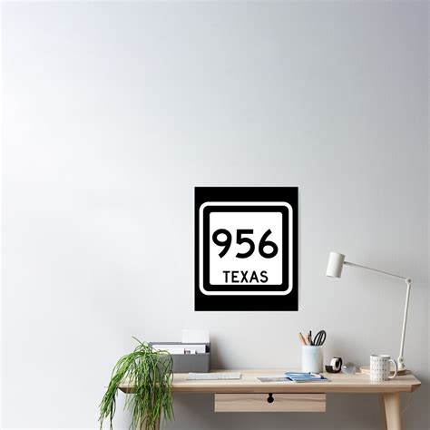 Texas State Route 956 Area Code 956 Poster By Srnac Redbubble