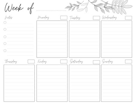 Weekly Planner Printable To Do List Etsy UK