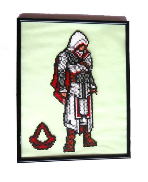 Assassins Creed Ezio Pixelart By Freakcreations On Etsy Pixel Art