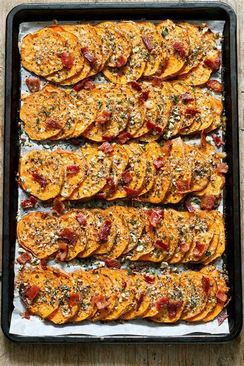 My 6th grader, who claims she doesn't like zucchini, scarfed down these zucchini and sweet potato plus, i felt good about meeting our vegetable quota for the day. Roasted Sweet Potatoes with Garlic Parmesan and Bacon ...