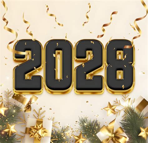 Premium Photo Happy New Year Poster Wallpaper 2028