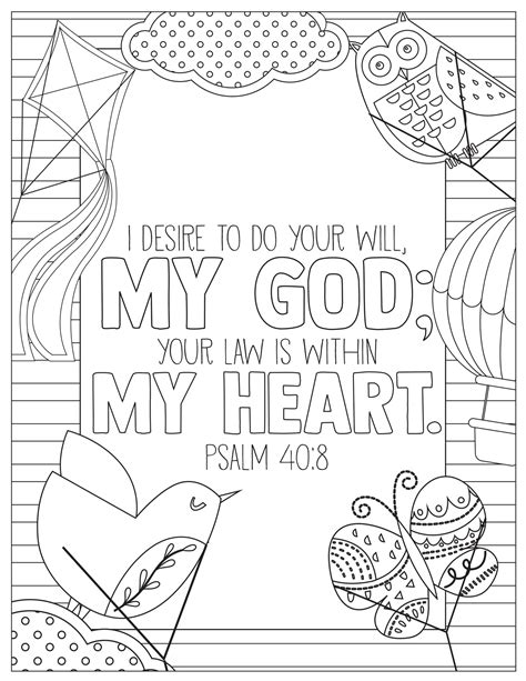 Book Of Psalms Bible Coloring Page Sketch Coloring Page
