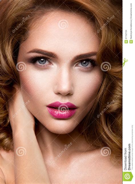 Make Up Glamour Portrait Of Beautiful Woman Model With