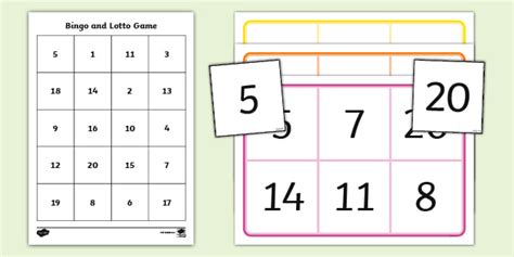 Number Bingo To 20 Teacher Made