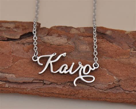 Janell Name Necklace Custom Personalized Name Plate Jewelry For