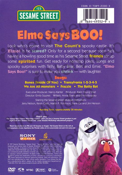 Elmo Says Boo Sesame Street On Dvd Movie