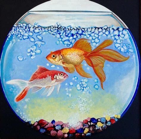 Goldfish Bowl Limited Edition Print Of Original Painting By Generoso